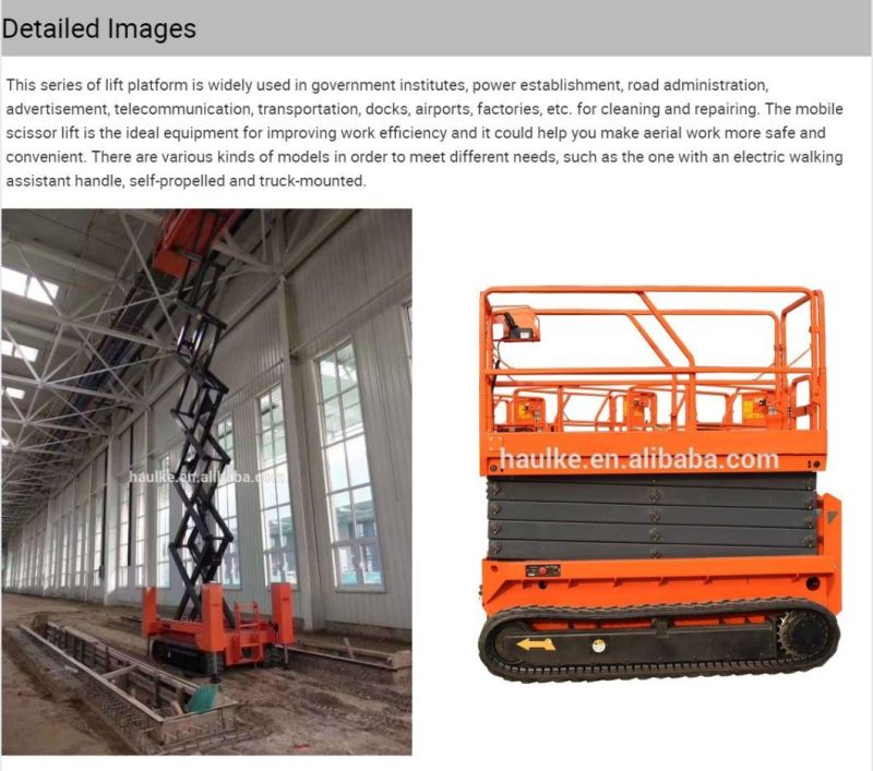 New Design Ce Approved Outdoor Rough Terrain Self-Propelled Crawler Scissor Lifts