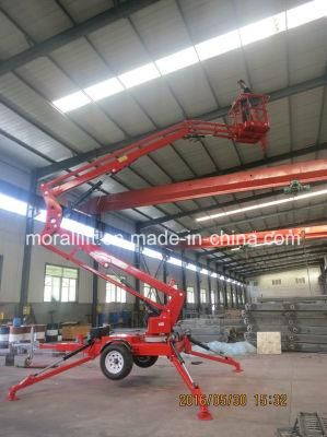 CE Approved Towable Hydralic Trailer Telescopic Boom Lift Truck