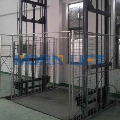 Hydraulic Vertical Cargo Lift with Steel Mesh Enclosure