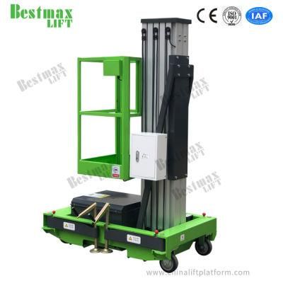 6m Single Mast Manual Pushing Aluminum Aerial Work Platform