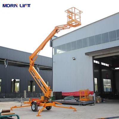 10 M 14 Morn Package Size 5.4*1.6*1.9m Trailer Boom Lift Aerial