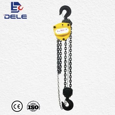 Dele Hand Lifting Tool SLA 3ton Chain Hoists Good Price Manual Chain Block Stainless Steel Chain Hoist