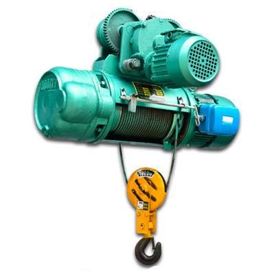 China Manufacture CD MD 1ton 2ton 3ton 5ton 10ton 16ton Electric Wire Rope Lifting Hoist