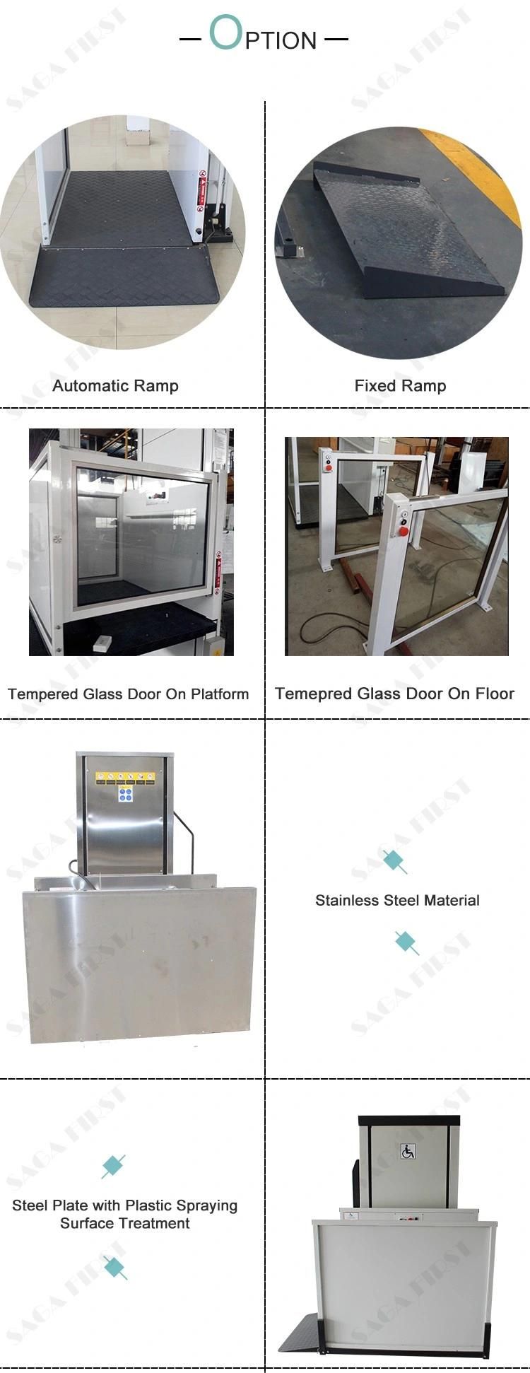 Economic Vertical Home Lift Aluminum Wheelchair Lift for The Elders