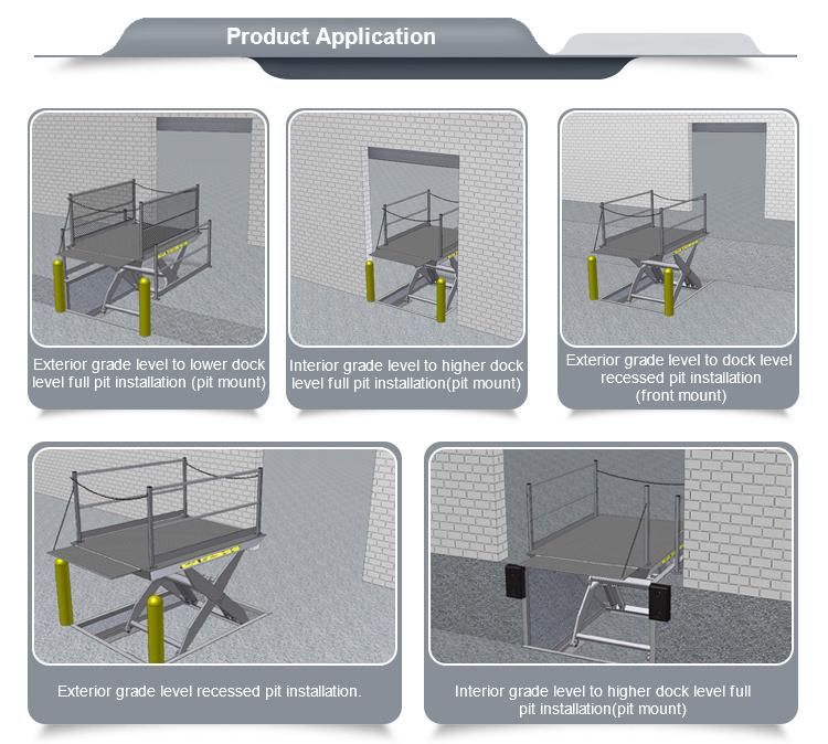 CE, ISO Warehouse Crane Hydraulic Freight Cargo Loading Dock Lift Platform