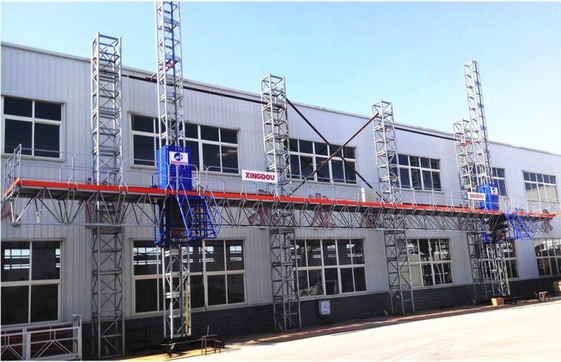 Facade Lifting Electric Scaffolding Motorized Platform Mast Climber Lift Heavy Duty Load Platform