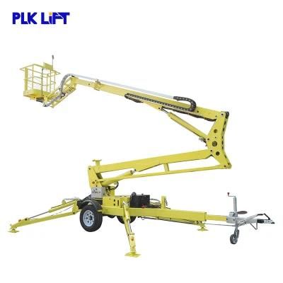 15m Mini Aerial One Man Articulated Telescopic Towable Boom Lift