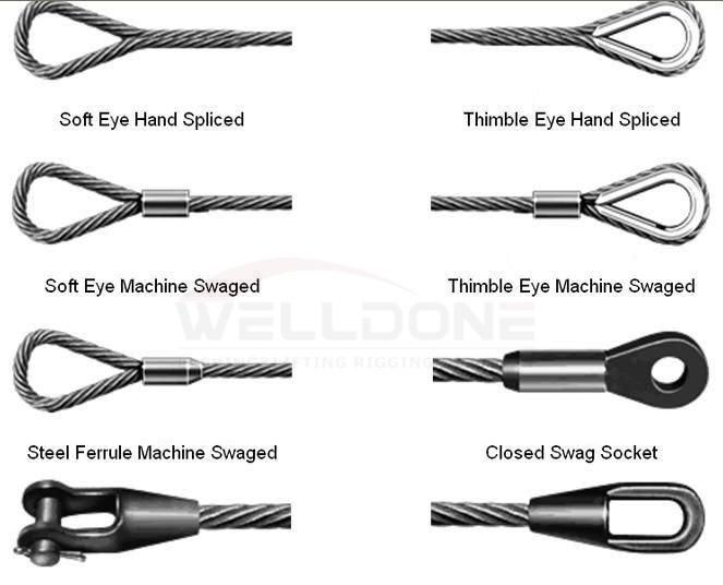 Factory Hot Selling Steel Wire Rope Sling with Ends Accessories