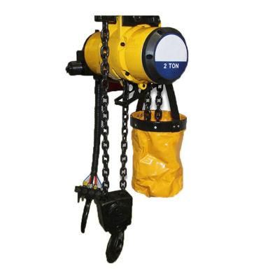 500kg Pneumatic Portable Hoisting Winch Crane Air Hoist with Chain for Small Weight