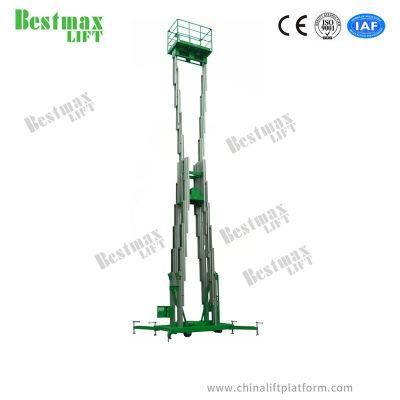 22m Manual Pushing Vertical Lift Six Mast Aerial Work Platform