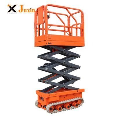 Battery Powered Mobile Lift Platform Rough Terrain Plataforma Elevadora Scissor Lift