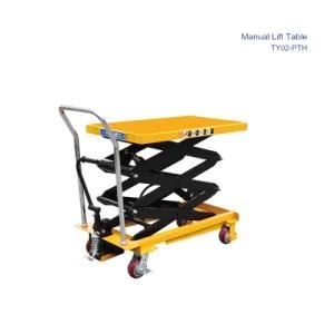 Hydraulic Mobile Manual Scissors Lifting Platform / Lift Table / Truck