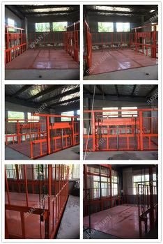 Hydraulic Cargo Lift Goods Lift Guide Rail Elevator Wall Mounted Indoor Outdoor Lifter Warehouse Lifter