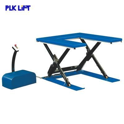 Strong Structure Wooden/Plastic Pallet Use U Shape Scissor Lift Table
