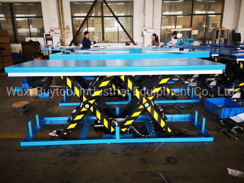 4000lbs 2 Ton Tandem Scissor Lift Table Hydraulic Electric