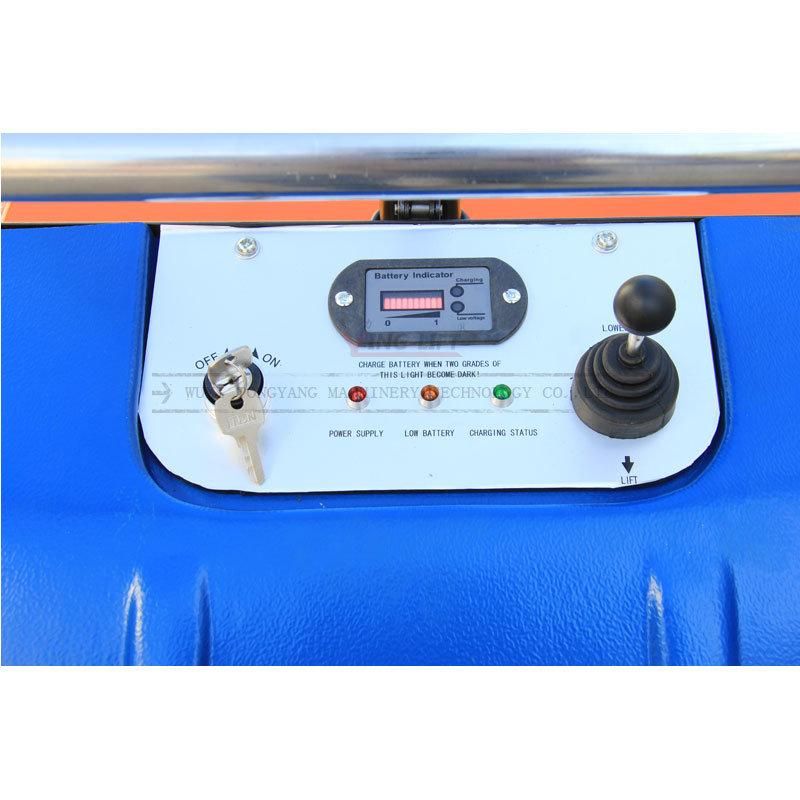 Load Capacity 200kg Flat Plate Type Semi Electric Stacker with Lifting 1200mm Height