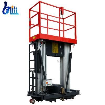 CE ISO Max Working Height 8 M-14 M Standard Dual Mast Cradle Towable Aluminum Hydraulic Construction High Single Person Lift