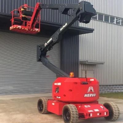 14m Hydraulic Material Mobile Arm Crank up Lift Platform