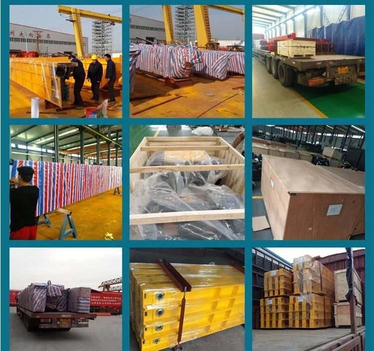 China Factory Price Ce High Reliability and Low Noise Double Girder Beam 20 Ton Overhead Crane Bridge Crane Price for Sale