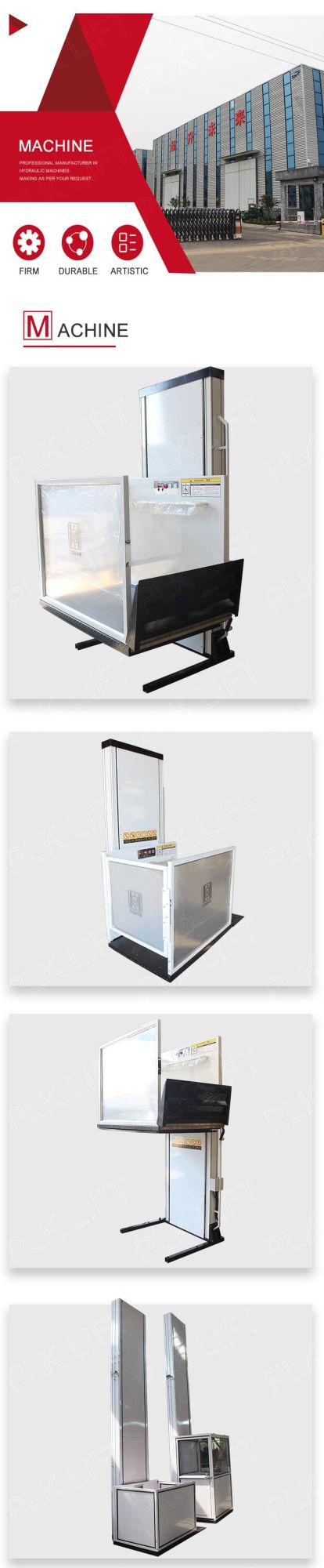 Residential Wheelchair Lift for Disabled Hydraulic Home Lift