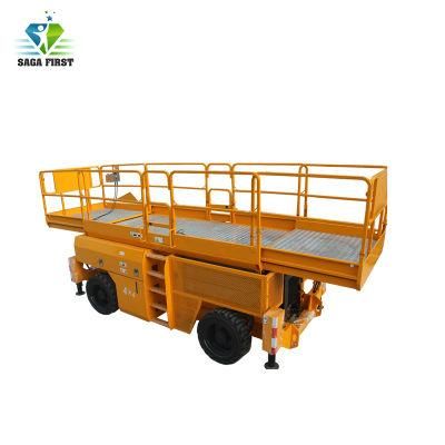 China Supplier Diesel Power Mobile Scissor Lift Platform Hydraulic Lift
