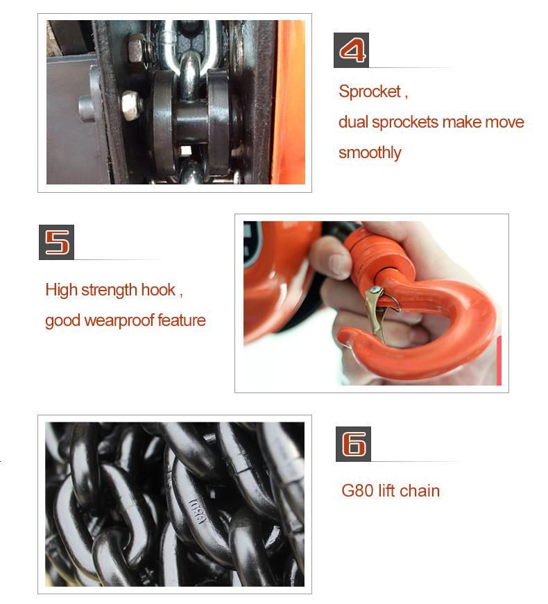 Hot Sell China Factory High Quality 1ton 2ton 3ton 5ton 10ton Manual Chain Hoist