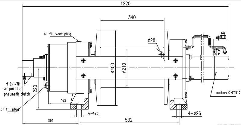Complete Hydraulic Winch for Garbage Truck
