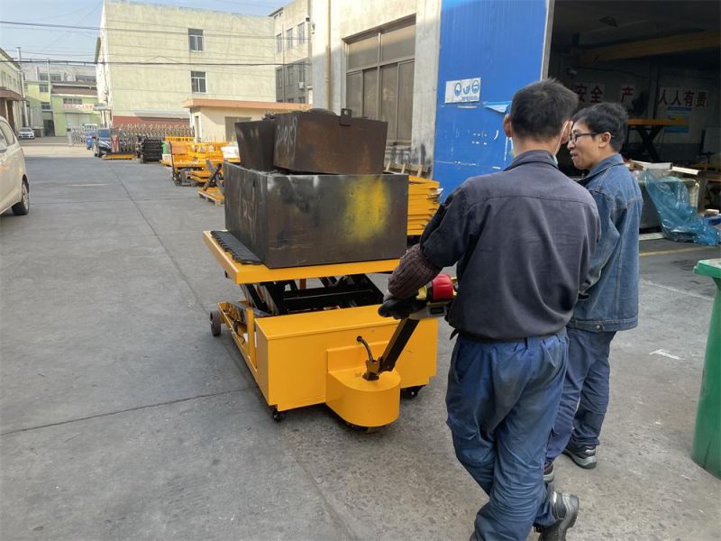 Battery Powered 220V Mobile Electric Self-Propelled Hydraulic Scissor Lift Platform Table