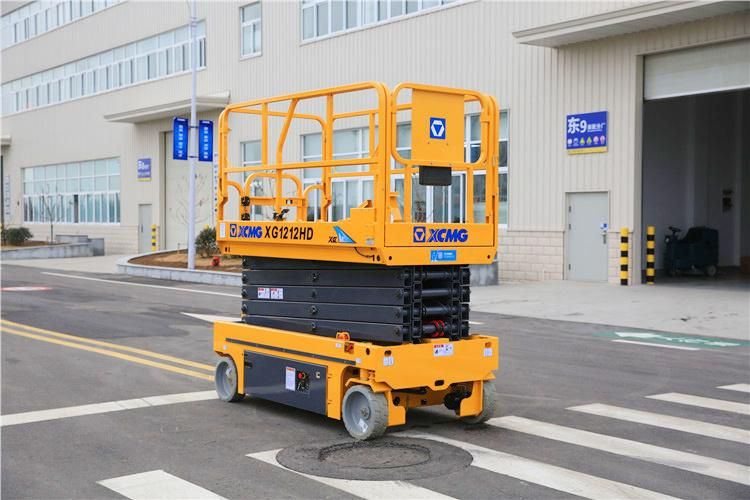 Aluminum Lift Platform Supplier Xg1212HD 12m Self Propelled Hydraulic Electric Scissor Lift Made in China