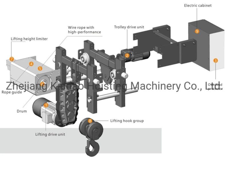 Elk Supply Mini Electric Wire Rope Hoist with CE Certification