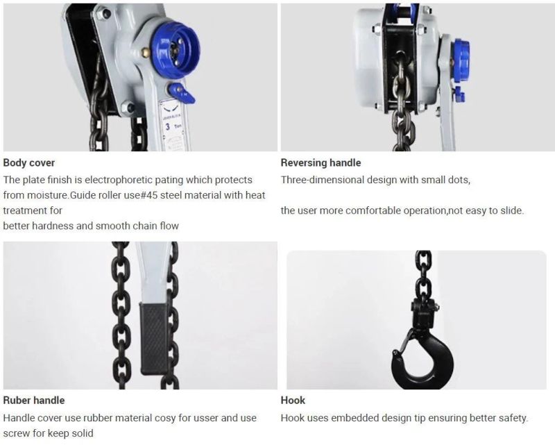 Wholesale Hangzhou Dele Va 3t Rachet Lever Chain Block with Chain Sling
