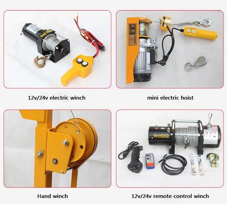 Indoor Warehouse Lifting Hoist Mini Electric Construction Crane 500kg 1000kg