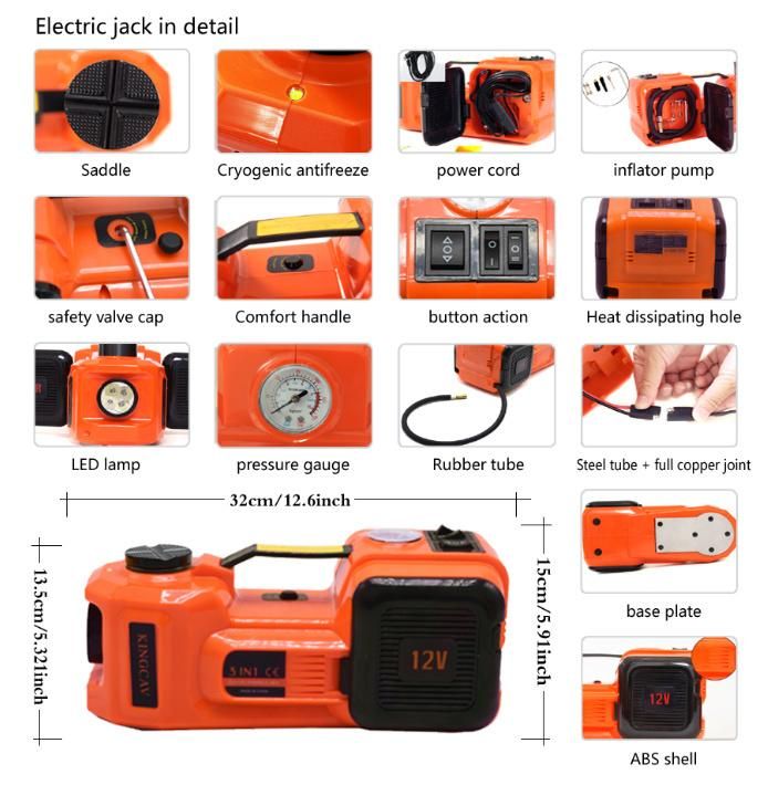 12V DC 5t Multi-Functional Electric Hydraulic Floor Jack