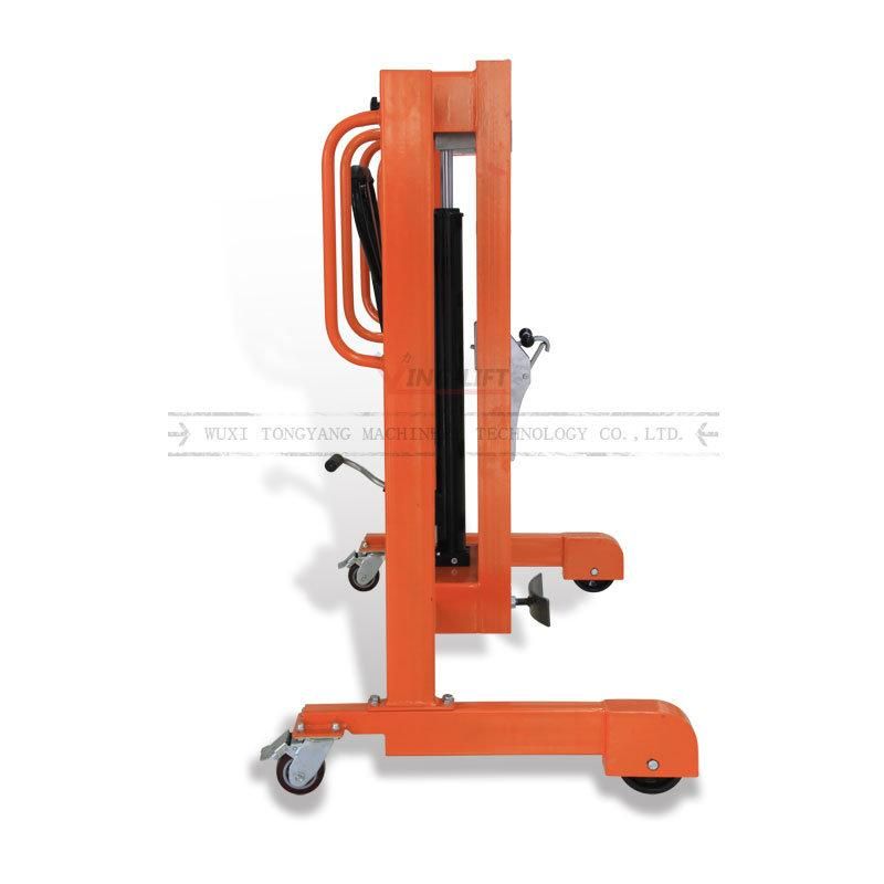 China Manufacturer Supply Manual Hydraulic Drum Stacker with Loading Capacity 380kg for Sales