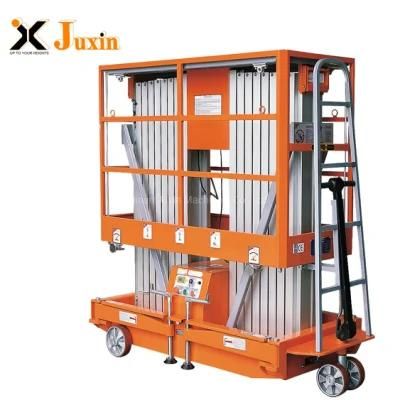 200kg Double Mast Aluminum Goods Lift Hydraulic High Lifting Platform