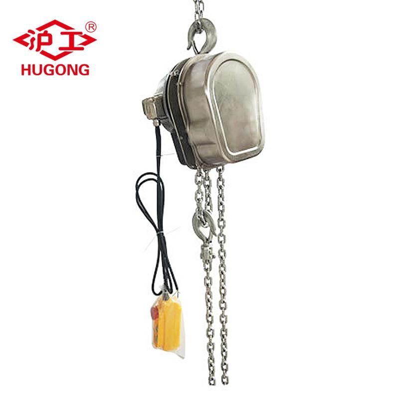 Dhs Stainless Steel Chain Block Electric Hoist with Electric Trolley