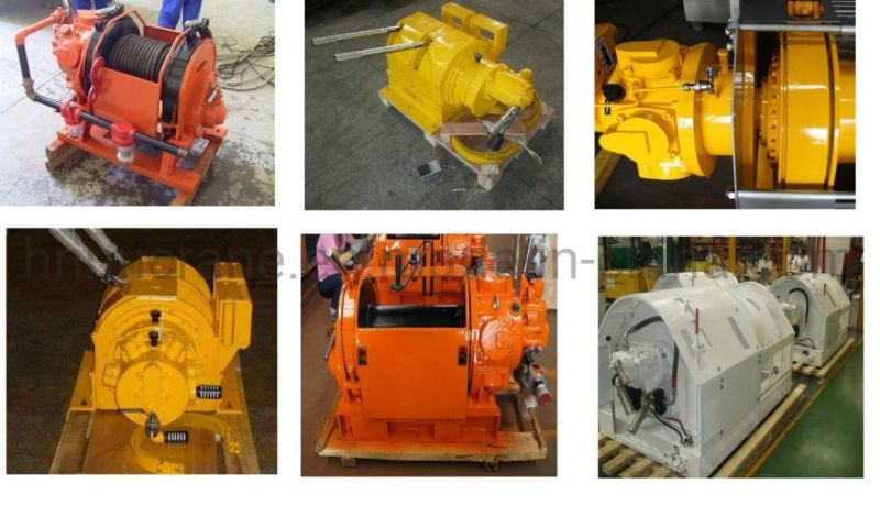 Pneumatic Umbilical Air and Electric Winch with Piston Motor, Automatic Brake