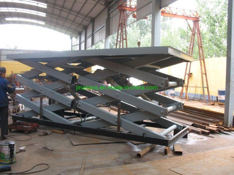 Hydraulic Scissor Cargo Lift Platform Designed with Two-Scissor Structure