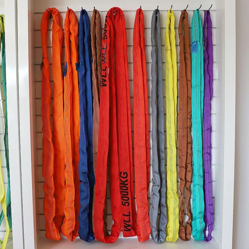 En1492-2 CE 1ton to 20ton Polyester Lifting Belt Round Webbing Sling Endless