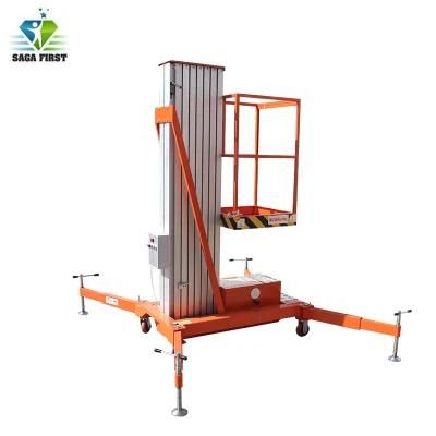 130kg Aluminum Single Mast Work Platform Electric Lift