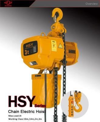 Electric Chain Hoist with Hook 3t 3m