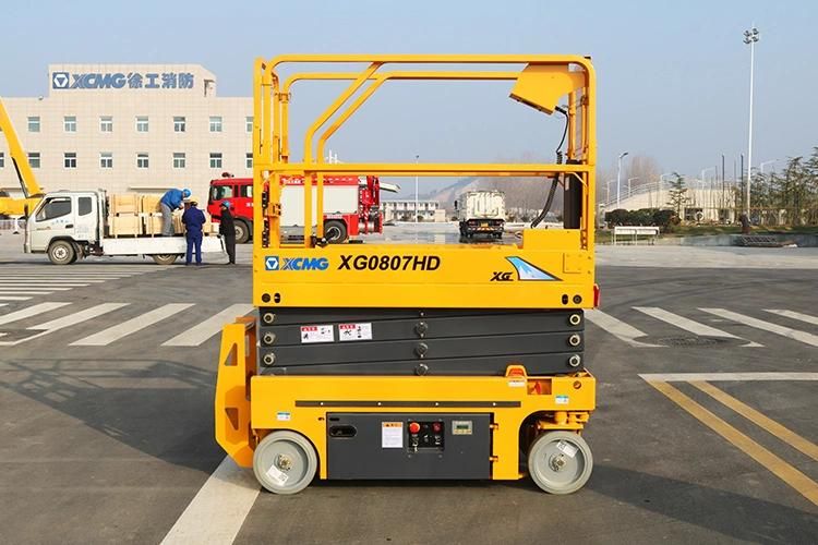 XCMG Official Xg0807HD 8m Mobile Hydraulic Scissor Lift Platform Price