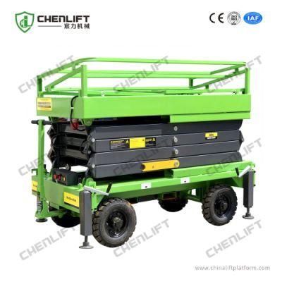 9 Meters Hydraulic Scissor Lift Table Movable Man Lifts