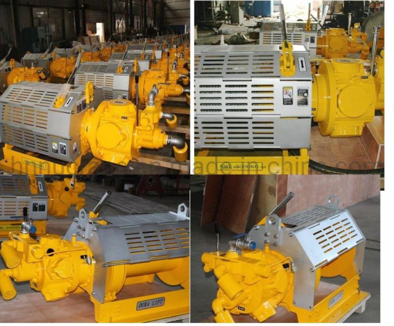 Pneumatic Umbilical Air and Electric Winch with Piston Motor, Automatic Brake