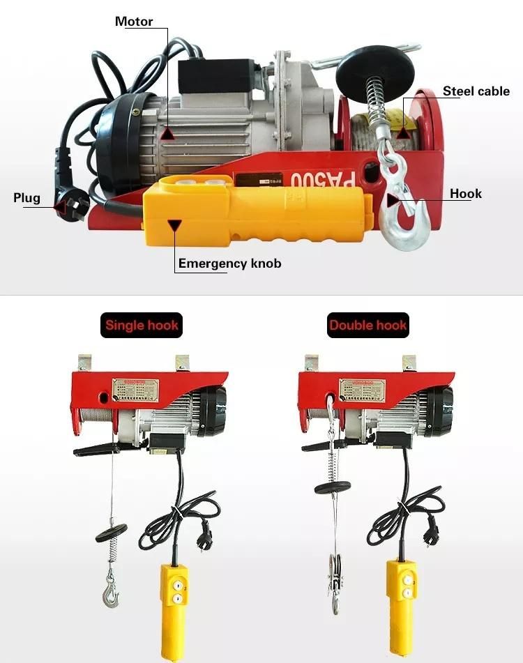 Portable Wire Rope Sling Cheap Prices Mini Electrical Wire Rope Hoist