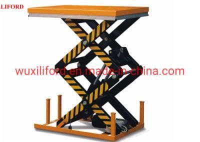 Fixed Electric Hydraulic Double Scissor Lift Table Price 1t 1.78m