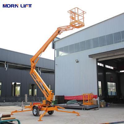 200 Kg 14m Morn China Telescopic Trailing Track Boom Lift with High Quality