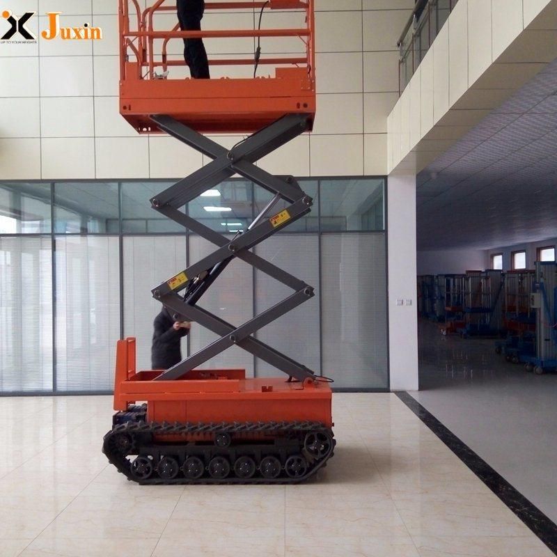 Self Driven Electric Tracked Crawler Scissor Lift Platform