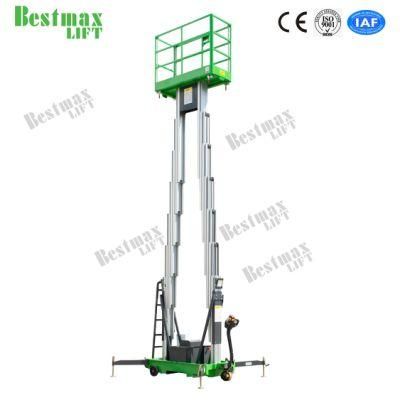 8m Double Mast Aerial Work Platform Aluminum Vertical Lift