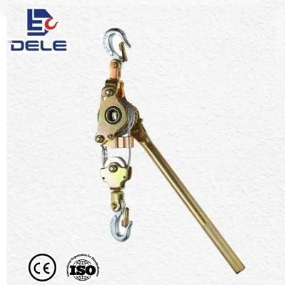 High Quality Dele Brand 1.5ton Manual Wire Rope Lever Hoist Hand Lever Block Dl-1500